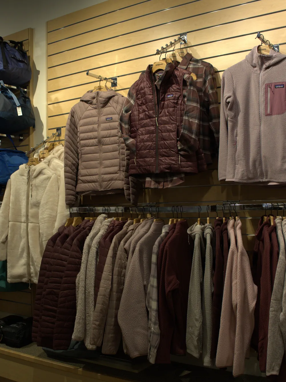 Women's outerwear at the Mequon shop.